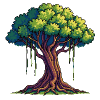 banyan tree aerial roots hanging spreading massive