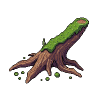 fallen tree horizontal trunk broken moss covered