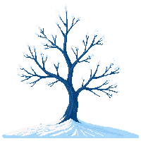 frozen tree ice covered crystalline blue winter