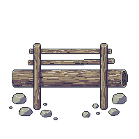 log bridge spanning horizontal crossing natural