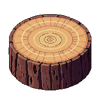 log horizontal brown bark round cross section