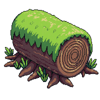 log mossy green covered old decomposing forest