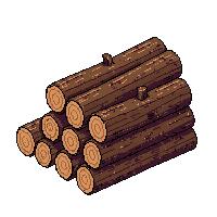 log pile stacked brown firewood chopped