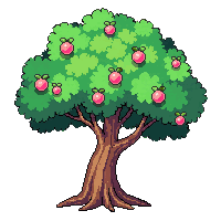 peach tree green canopy pink fruit fuzzy