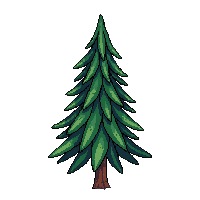 pine tree tall green triangular conifer needles