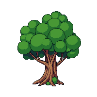 split tree forked trunk two main branches green