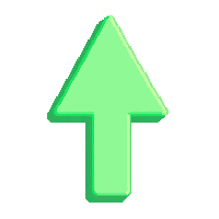 arrow up green solid triangle pointer