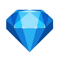 blue gem icon diamond cut sapphire