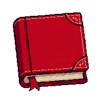 book icon red leather closed thick
