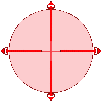 crosshair red circle target reticle