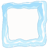 crystal frame blue ice frozen border