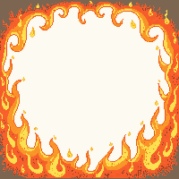 fire frame orange flames surrounding border