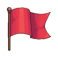 flag icon red triangular pennant