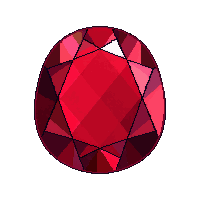 red gem icon oval cut ruby