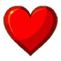 red heart icon solid symmetrical