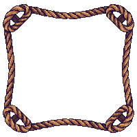 rope frame brown knotted nautical border