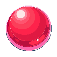 round red button shiny pressed