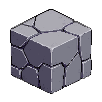 square stone button gray pressed