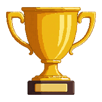 trophy cup golden two handles