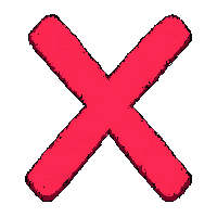 x mark red thick bold cross