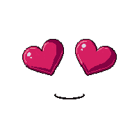 love hearts eyes emote