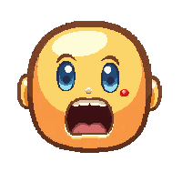 surprised face emote