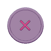 ui button close x red corner