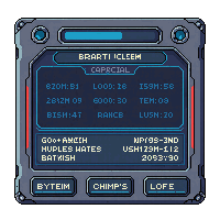 ui panel metal scifi info display