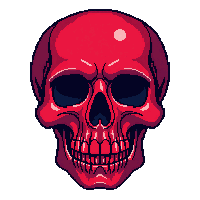 boss health bar large red ornate skull icon wide