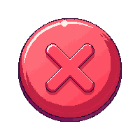 cancel button red x reject decline rounded