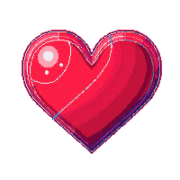 health bar red gradient full heart icon frame