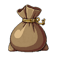 loot bag brown tied sack reward drop items