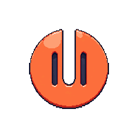 pause button two vertical bars orange menu
