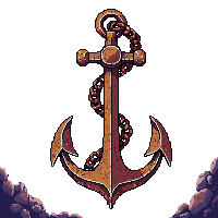 Underwater Anchor Rusted Large Iron Chain — free pixel art sprite from Underwater