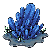 Underwater Barnacle Cluster Gray Rocky Surface — free pixel art sprite from Underwater