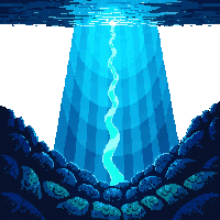 Underwater Bioluminescent Glow Blue Green Pulse — free pixel art sprite from Underwater