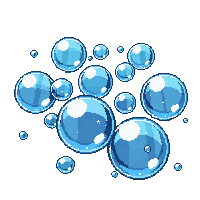 Underwater Bubble Cluster Small Rising Shiny — free pixel art sprite from Underwater