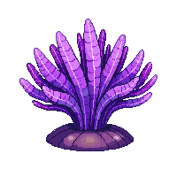 underwater coral fan purple flat delicate