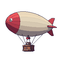 Blimp — free pixel art sprite from Vehicle Sprites