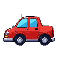 Car Red Compact — free pixel art sprite from Vehicle Sprites