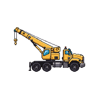Crane Construction — free pixel art sprite from Vehicle Sprites