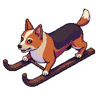 Dog Sled — free pixel art sprite from Vehicle Sprites