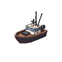 Fishing Boat Small — free pixel art sprite from Vehicle Sprites