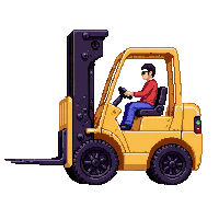 Forklift — free pixel art sprite from Vehicle Sprites