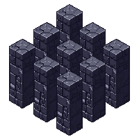 Basalt Columns Hexagonal Dark Stone Natural — free pixel art sprite from Volcanic