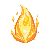 Ember Crystal Shard Glowing Orange Fragment — free pixel art sprite from Volcanic