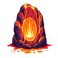 lava lantern stone carved glowing magma light