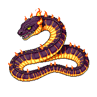 magma serpent snake lava body slithering fire