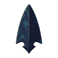 obsidian arrowhead sharp dark glass small