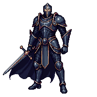 obsidian knight dark glass armor sword sharp